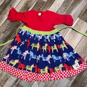 KPea ‘Kids fly too’ dress . Girls size 5t